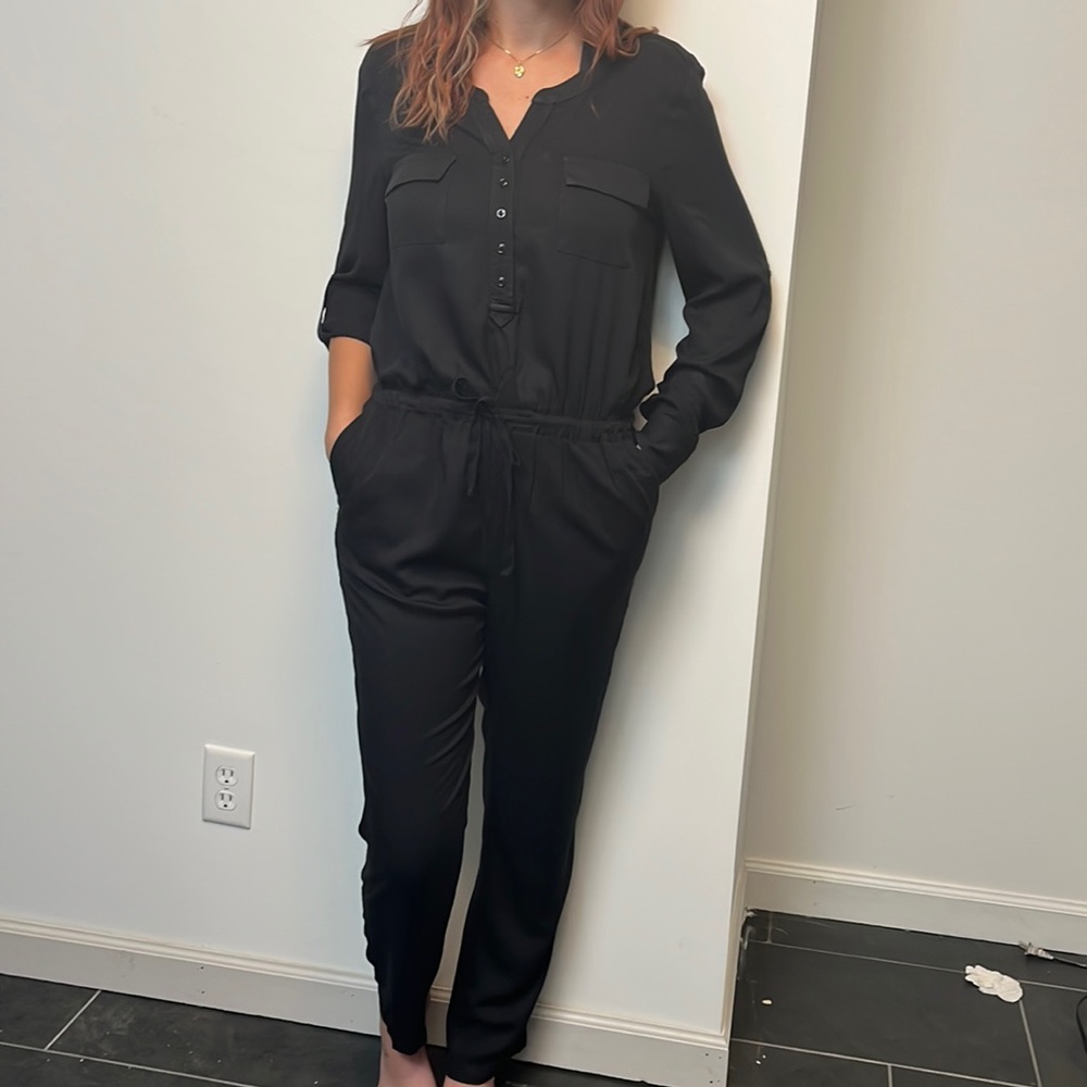 Black Utility Style Jumpsuit